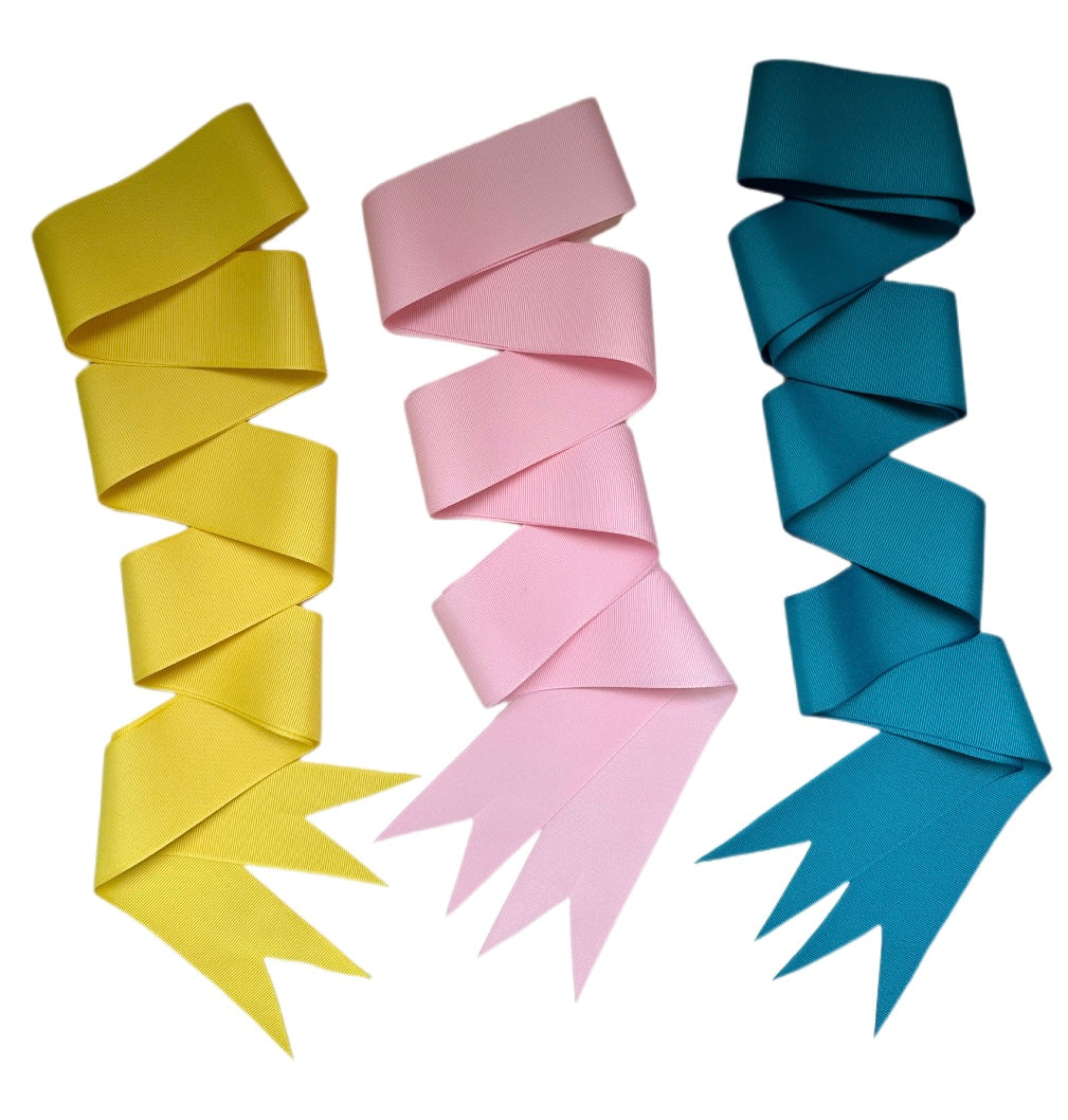 Bright Blue, Pink & Yellow Long Grosgrain Ribbon Pack – Sarah Bray