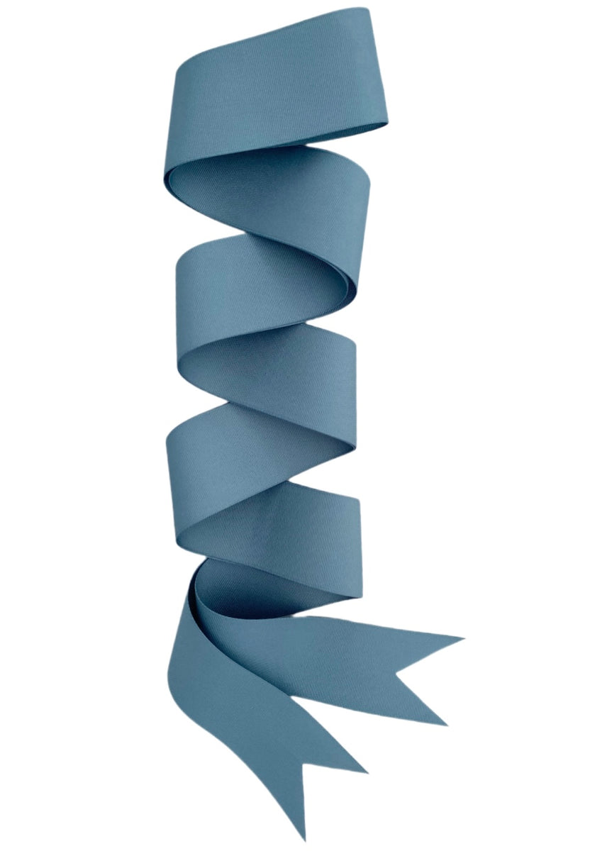 Blue Grooved Ribbon French Blue Grosgrain Ribbon - Long – Sarah Bray Bermuda