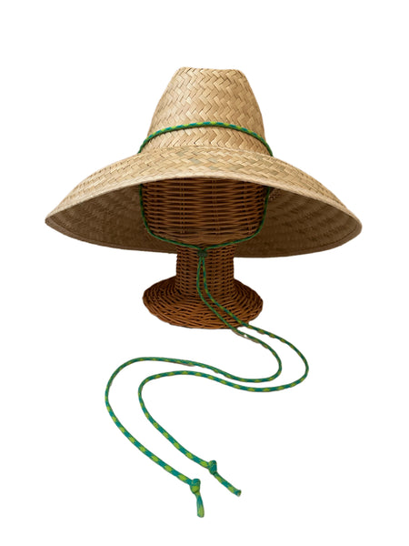 Begonia Sun Hat - Neon Green Lanyard with Jade Toggle – Sarah Bray