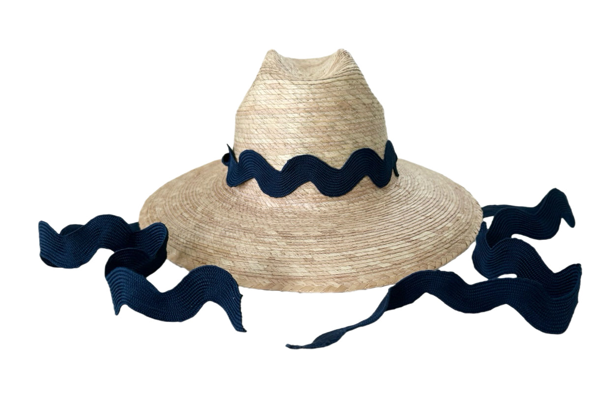 Sarah Bray Ric Rac Ribbon Petunia Girl's Sun Hat - Navy Ric-Rac Ribbon – Sarah Bray Bermuda