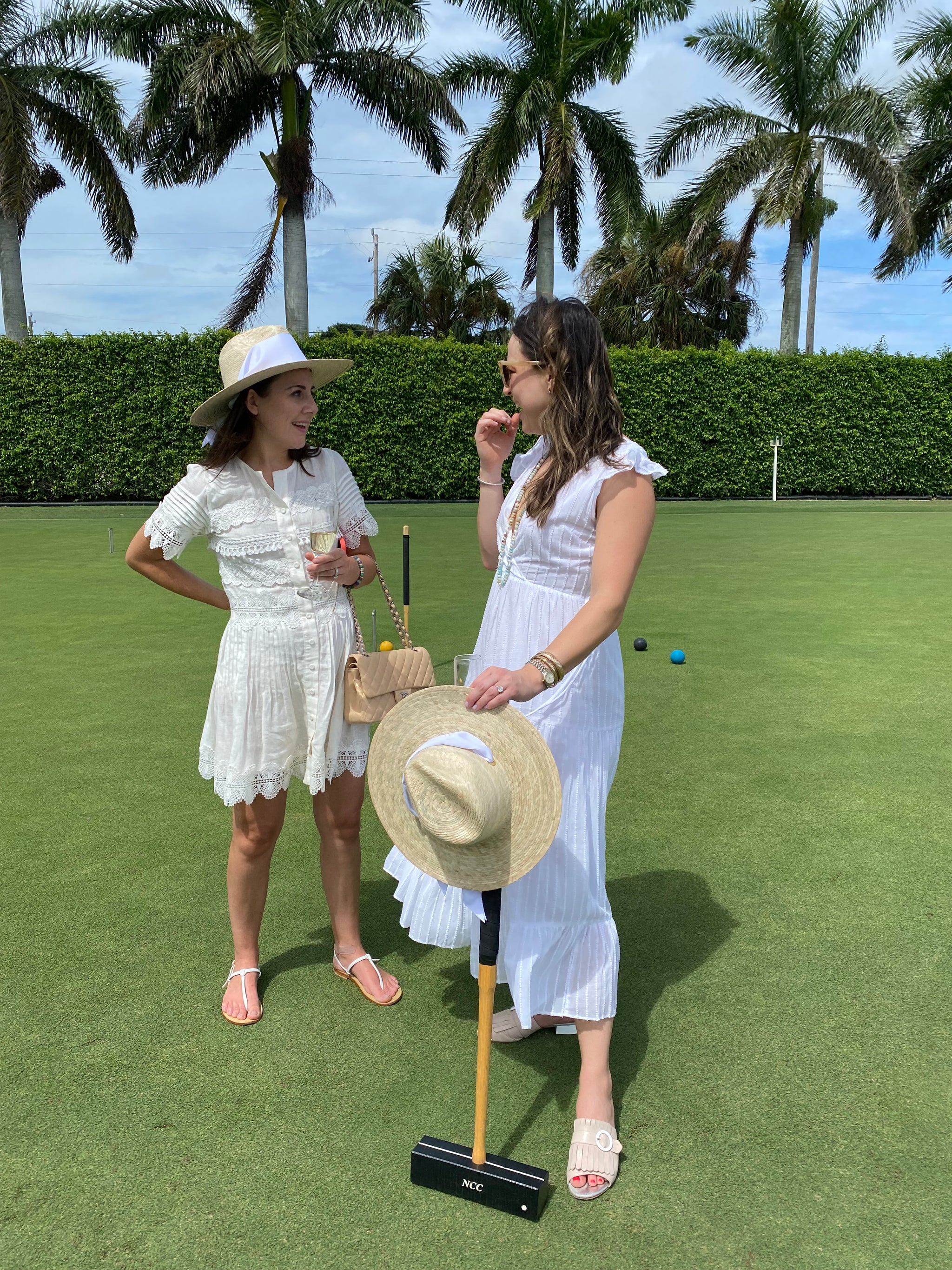 Zinnia Sun Hat - Wide & Short Masters Green Grosgrain Ribbon